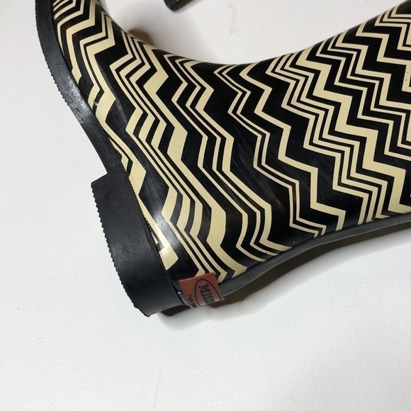 Missoni For Target Zig Zag Rainboots Black Cream 8 - Picture 2 of 9